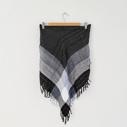 Foulard - noir, gris, blanc