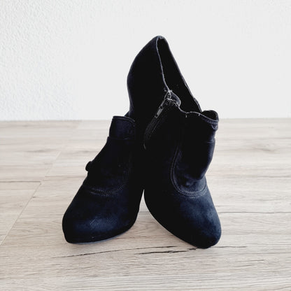 Bottine noire à talon (Pointure : 41)