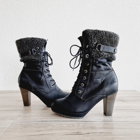 Bottine fourrée à talon (Pointure : 42)