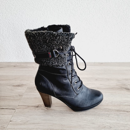 Bottine fourrée à talon (Pointure : 42)