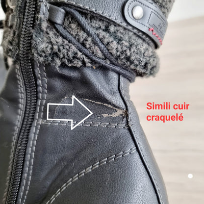 Bottine fourrée à talon (Pointure : 42)