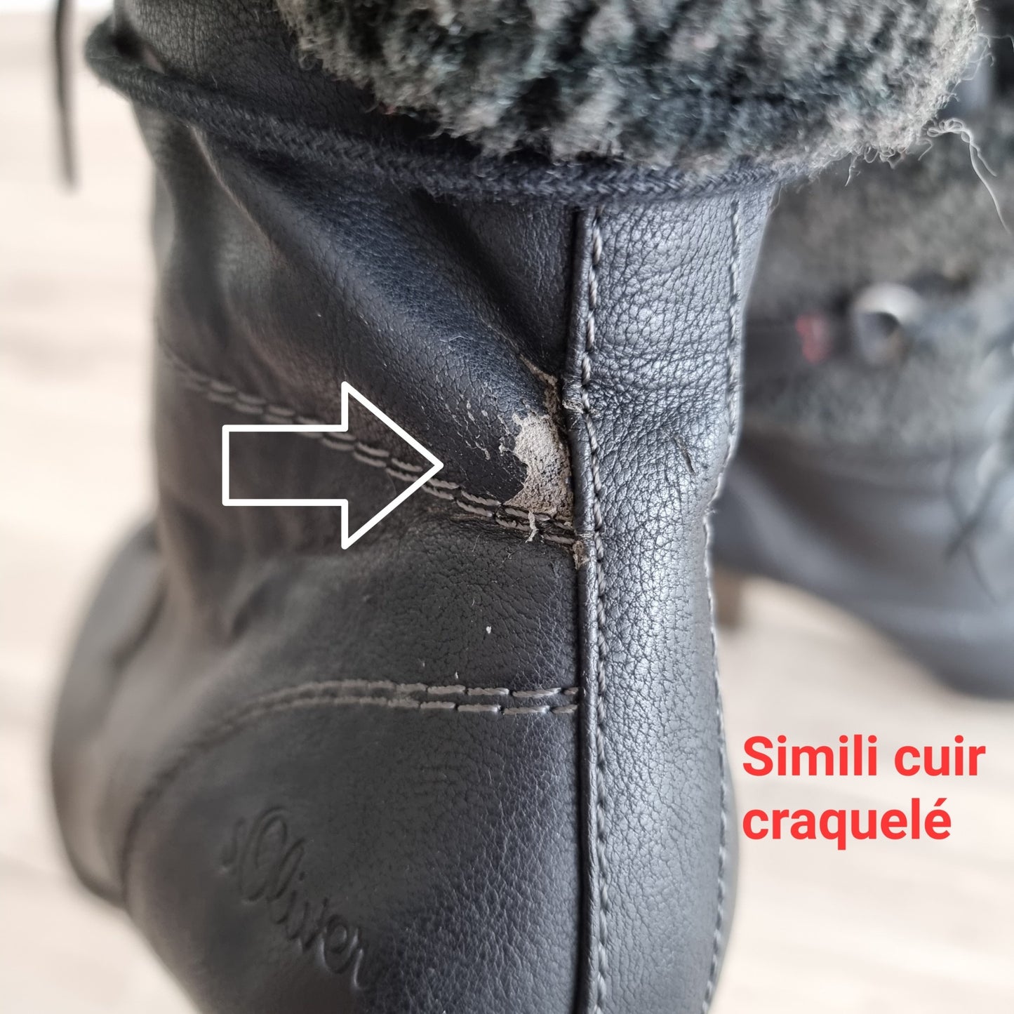 Bottine fourrée à talon (Pointure : 42)