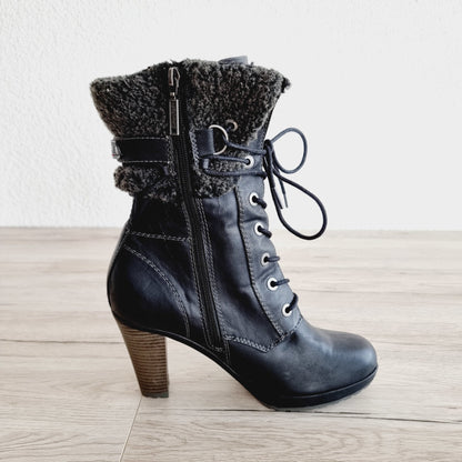 Bottine fourrée à talon (Pointure : 42)
