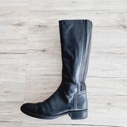 Botte en cuir noire (Pointure : 41)