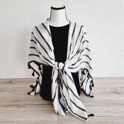 Châle - noir & blanc