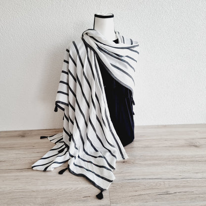 Châle - noir & blanc