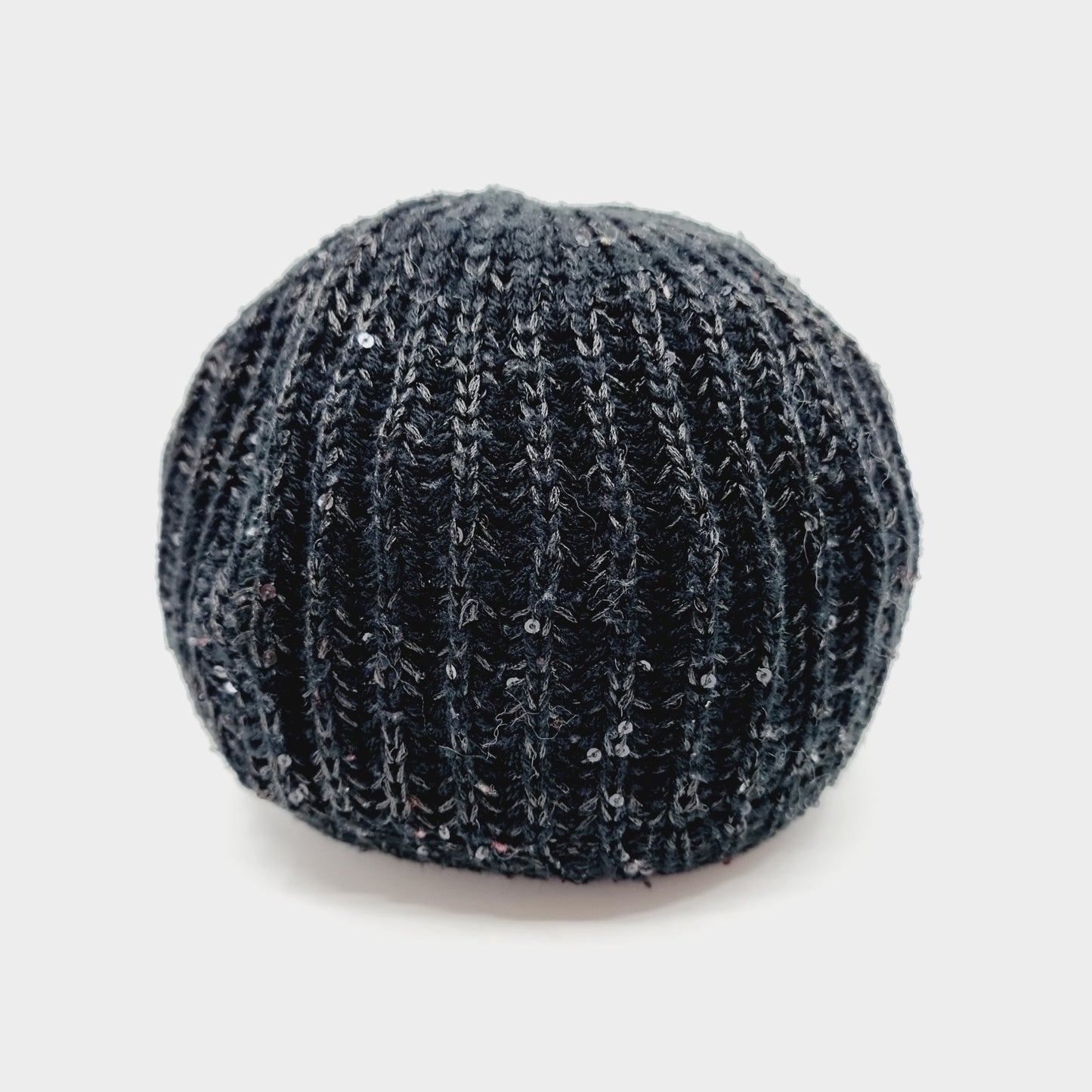 Bonnet noir & gris chiné