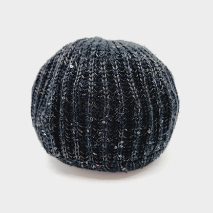 Bonnet noir & gris chiné