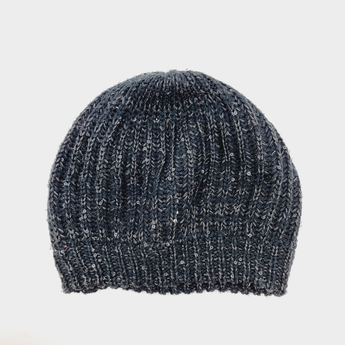 Bonnet noir & gris chiné