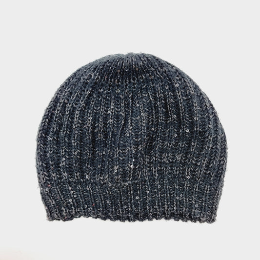 Bonnet noir & gris chiné