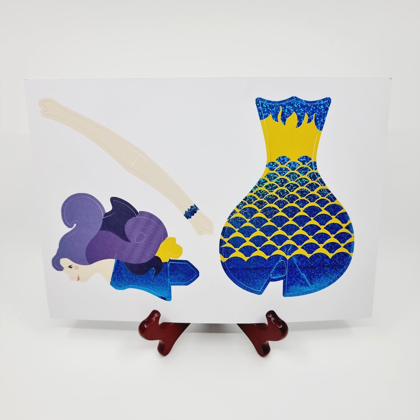 Kit créatif pour fabriquer 5 sirènes sans colle ni ciseaux