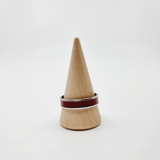 Bague argentée  - rouge (SIZE : 21) - Modèle n°4
