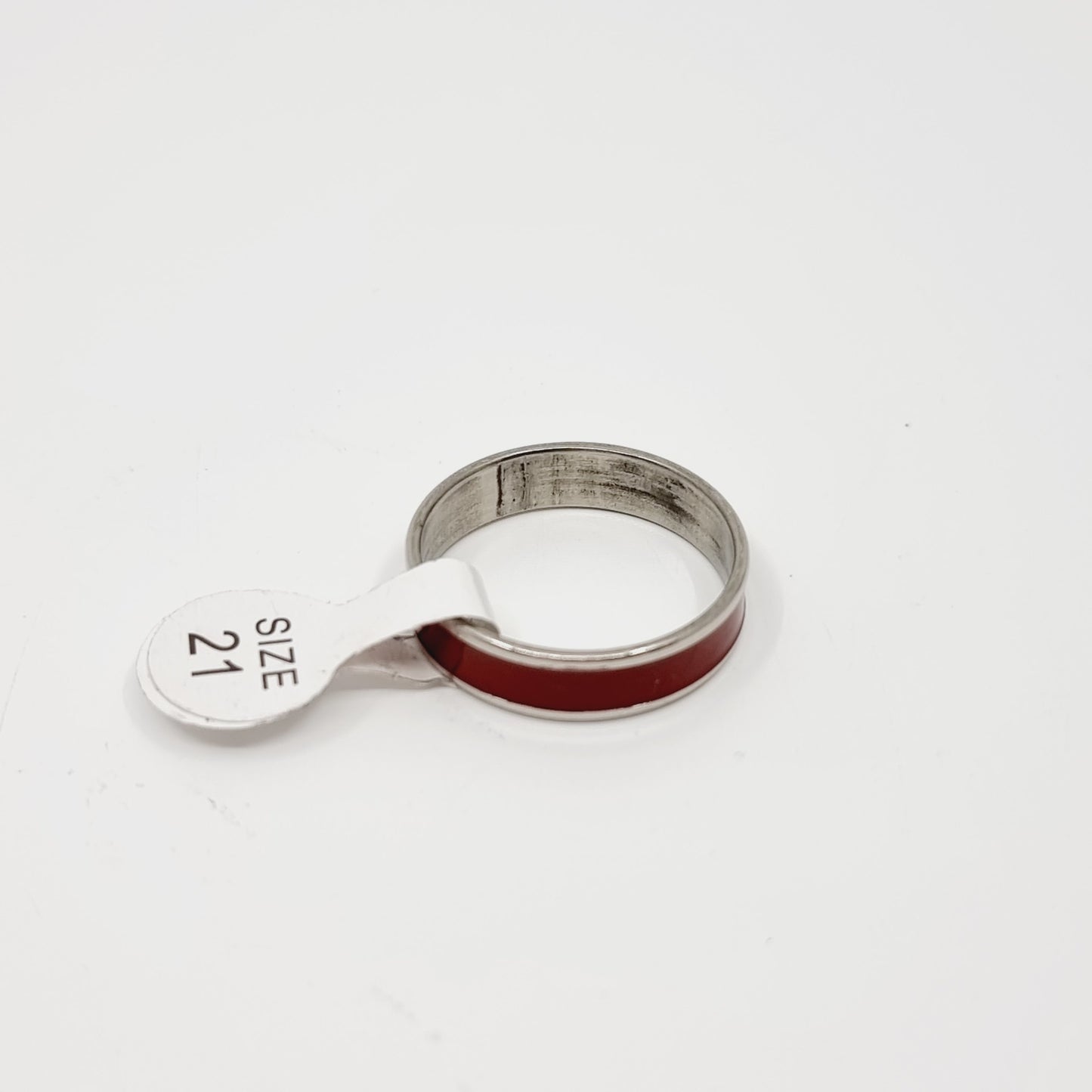 Bague argentée  - rouge (SIZE : 21) - Modèle n°4