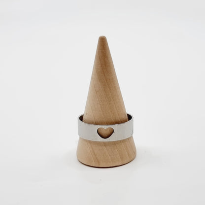 Bague argentée  - coeur (SIZE : 21) - Modèle n°5