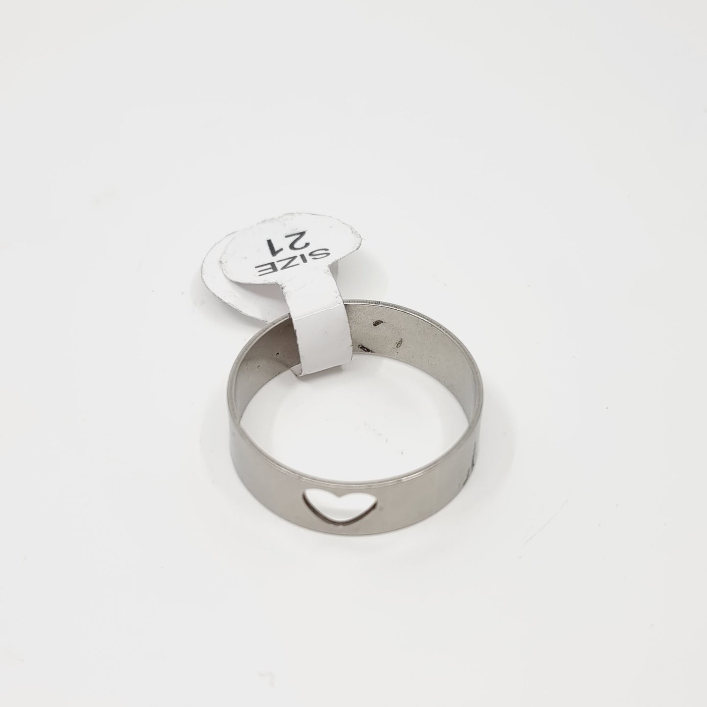 Bague argentée  - coeur (SIZE : 21) - Modèle n°5