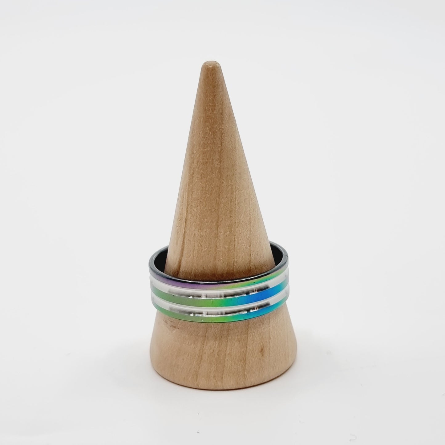 Bague irisée - 2 rainures (SIZE : 21) - Modèle n°8