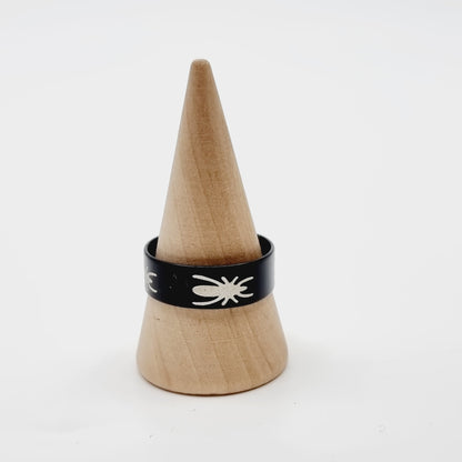 Bague noire - araignée (SIZE : 19) - Modèle n°15