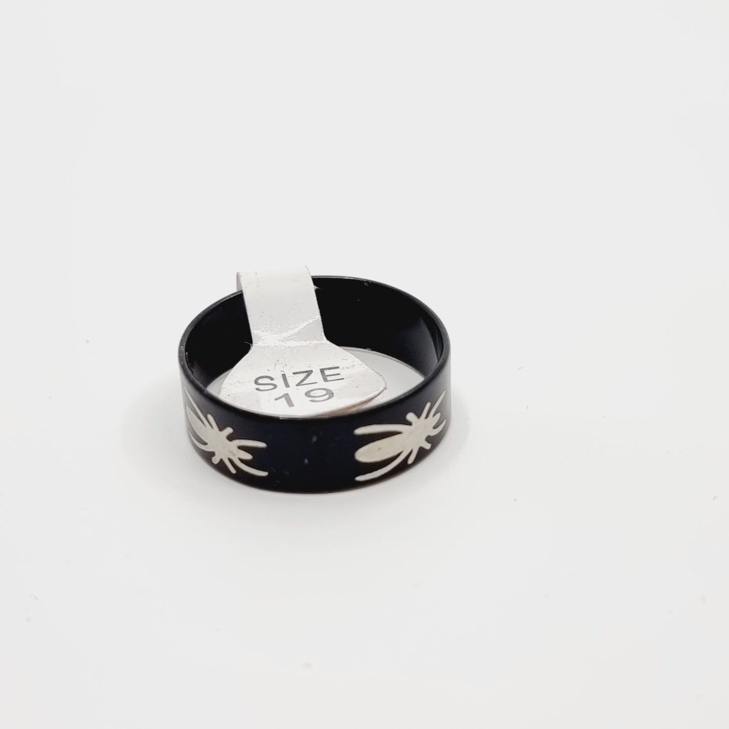 Bague noire - araignée (SIZE : 19) - Modèle n°15