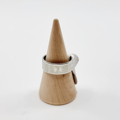 Bague argentée - feuilles (SIZE : 16) - Modèle n°36