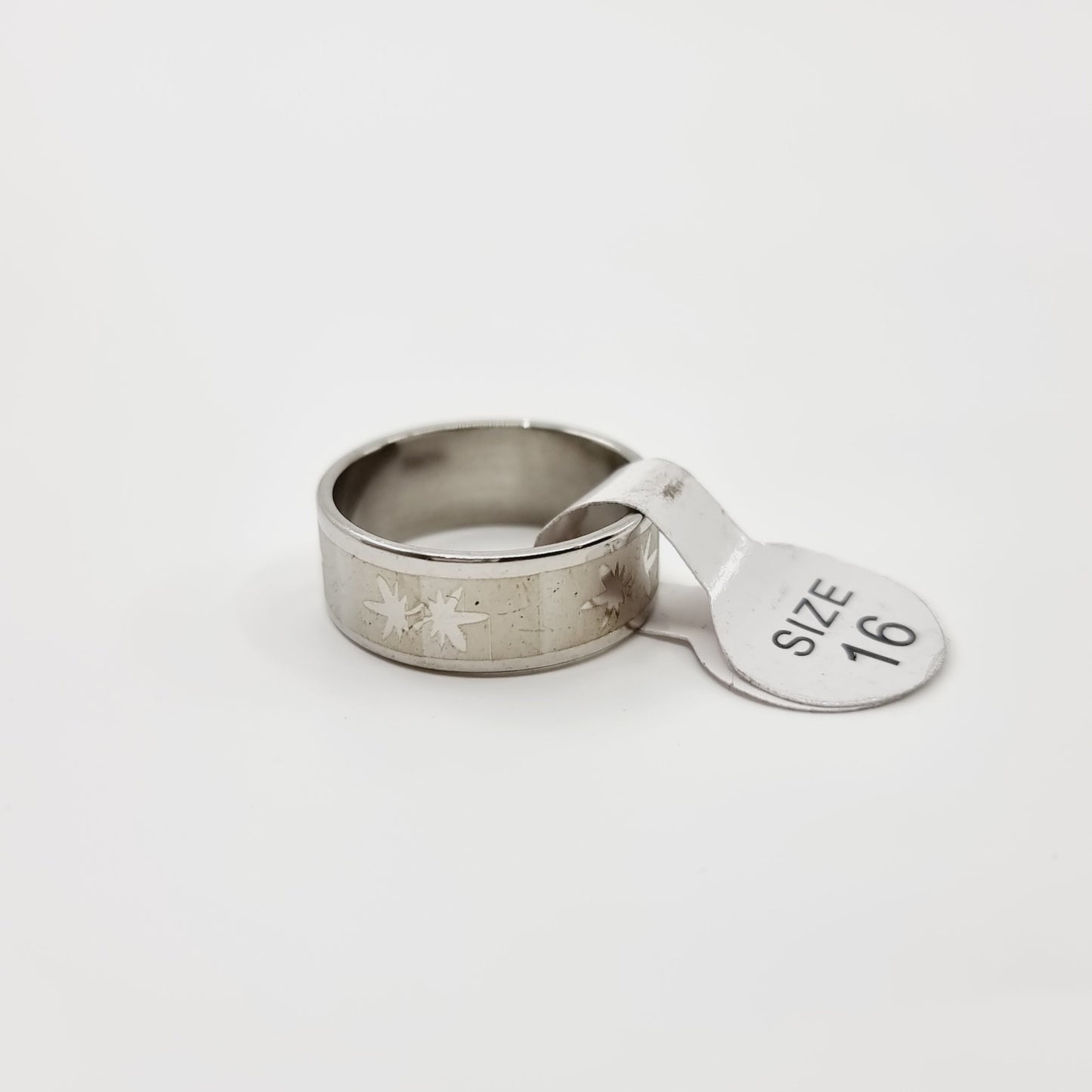 Bague argentée - feuilles (SIZE : 16) - Modèle n°36