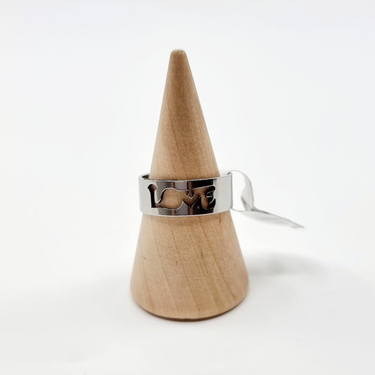 Bague argentée - Love (SIZE : 17) - Modèle n°40