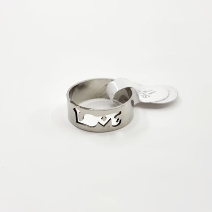 Bague argentée - Love (SIZE : 17) - Modèle n°40