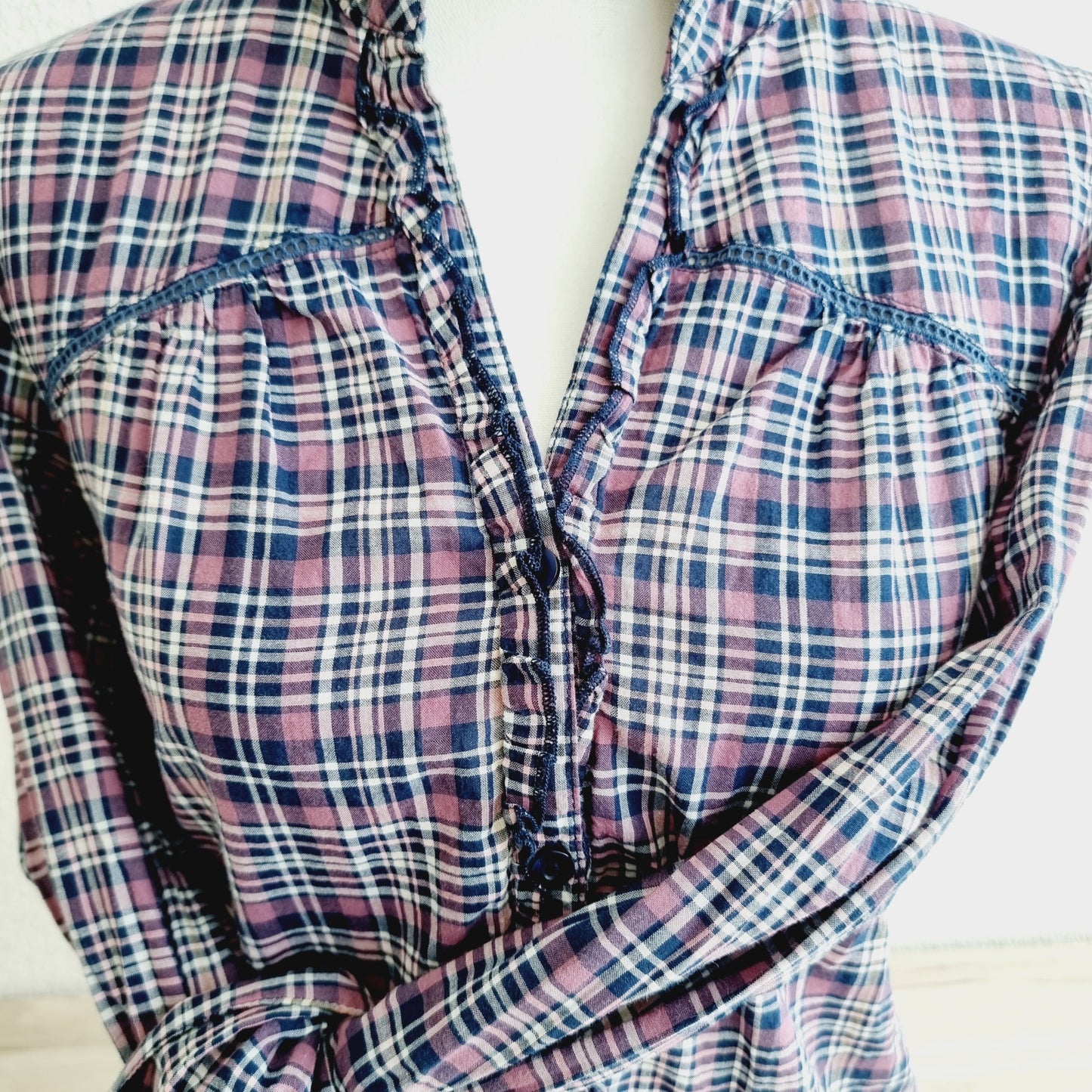 Chemise longue à carreaux (SIZE : M)