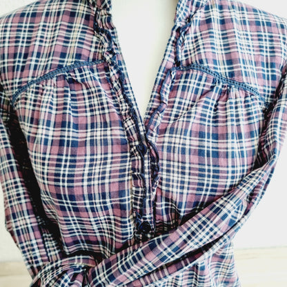 Chemise longue à carreaux (SIZE : M)