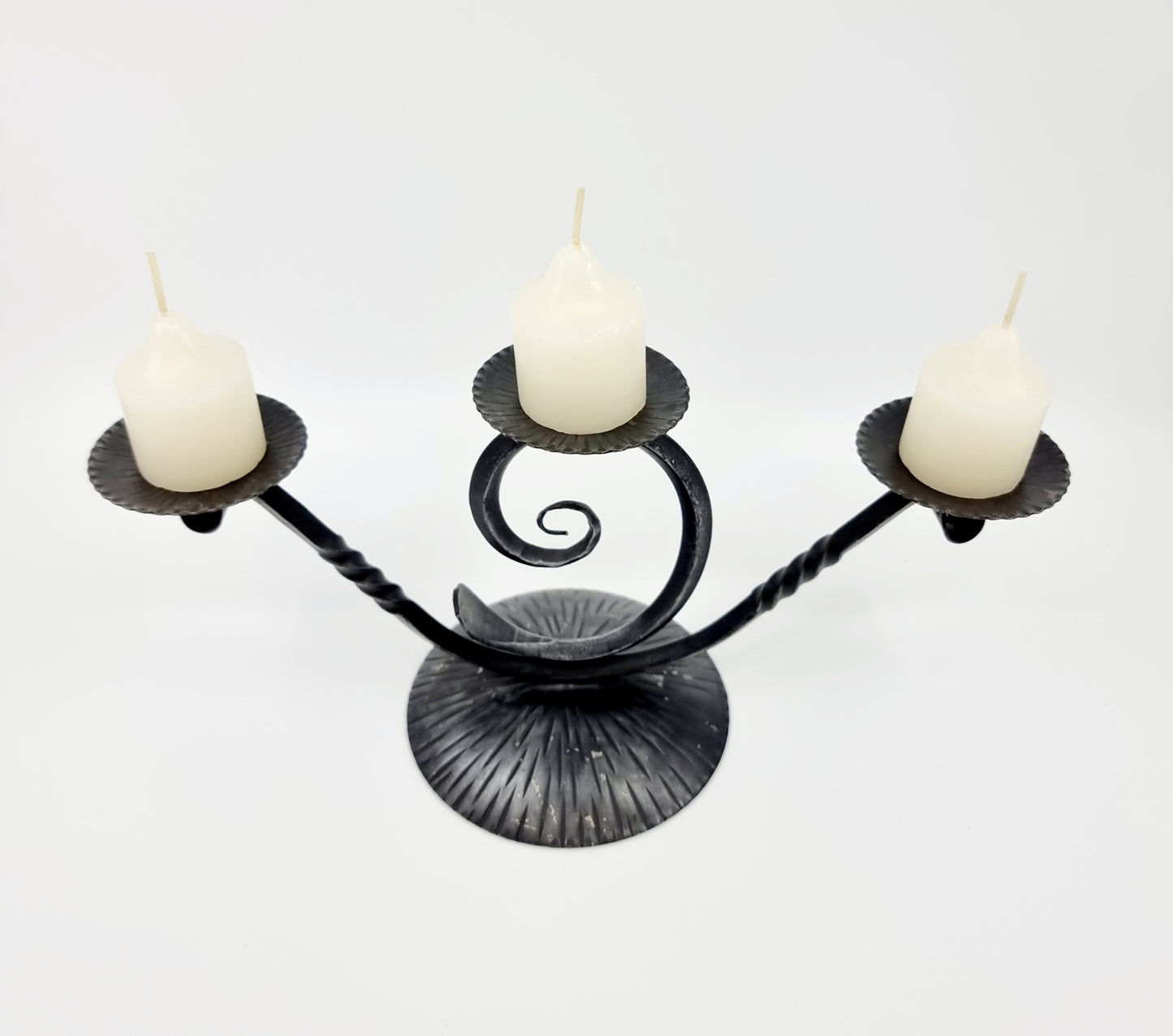 Chandelier à 3 branches en fer forgé