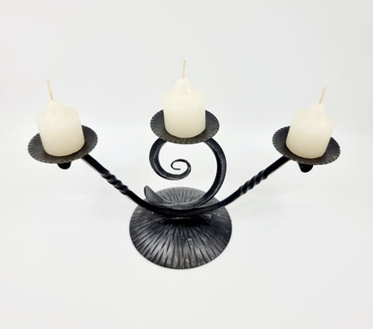 Chandelier à 3 branches en fer forgé