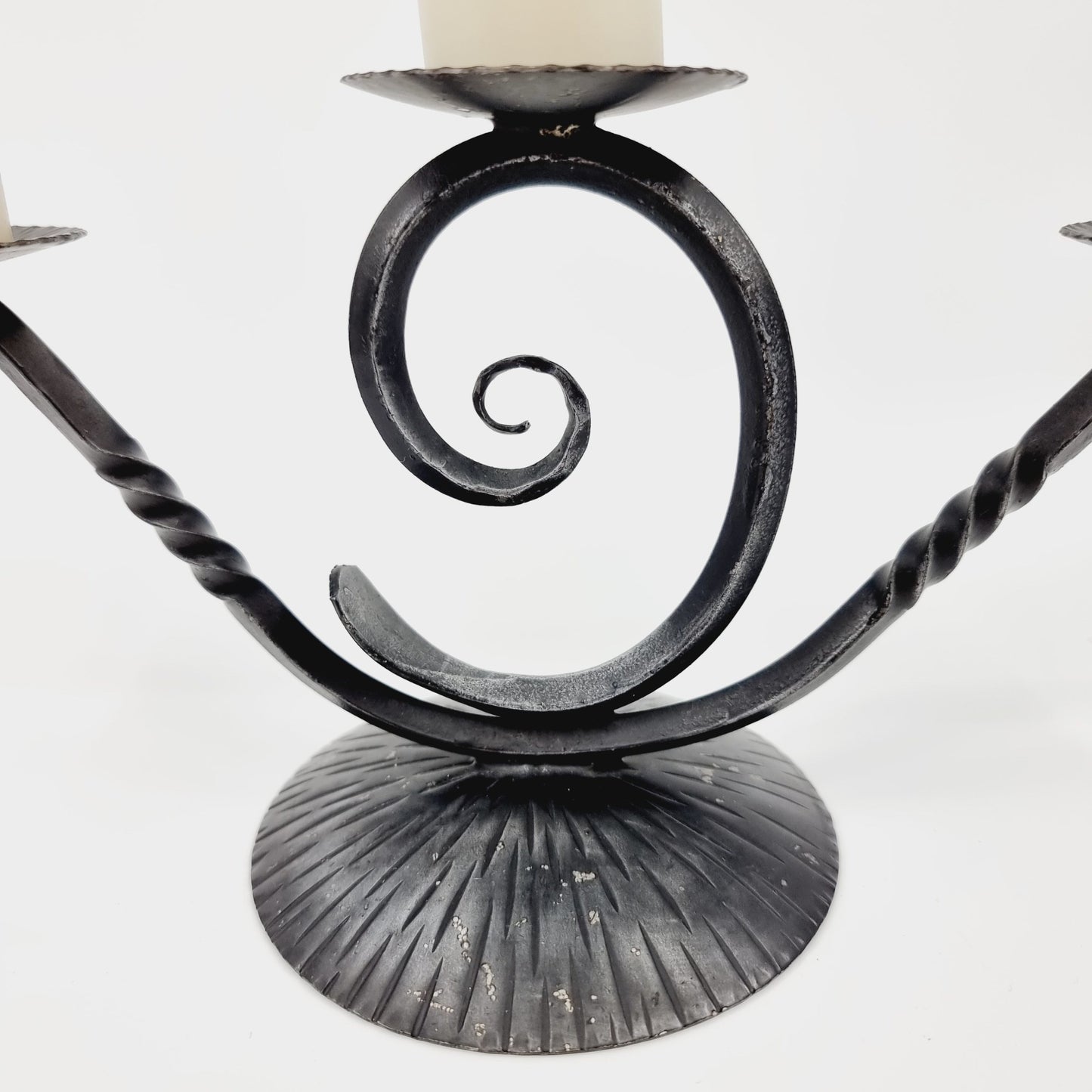 Chandelier à 3 branches en fer forgé