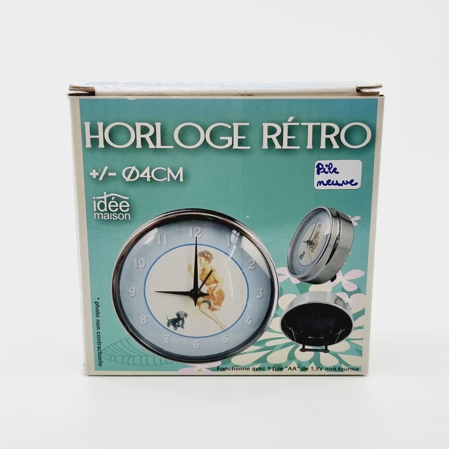 Horloge  rétro - modèle rose