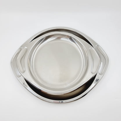 Plat de service AMC en inox (2 pièces)