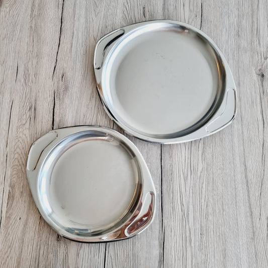 Plat de service AMC en inox (2 pièces)