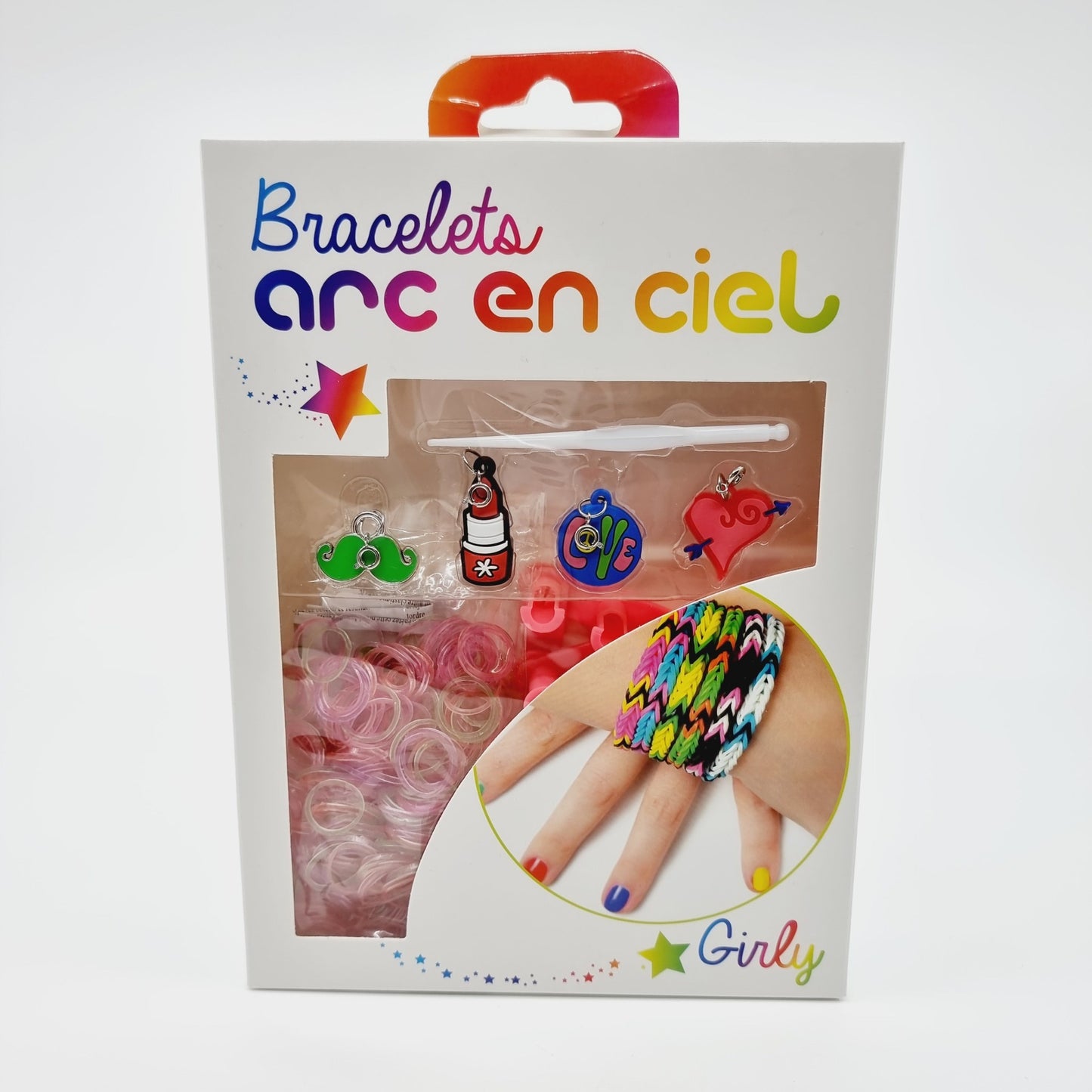 Bracelets arc-en-ciel, Rainbow Loom - Girly