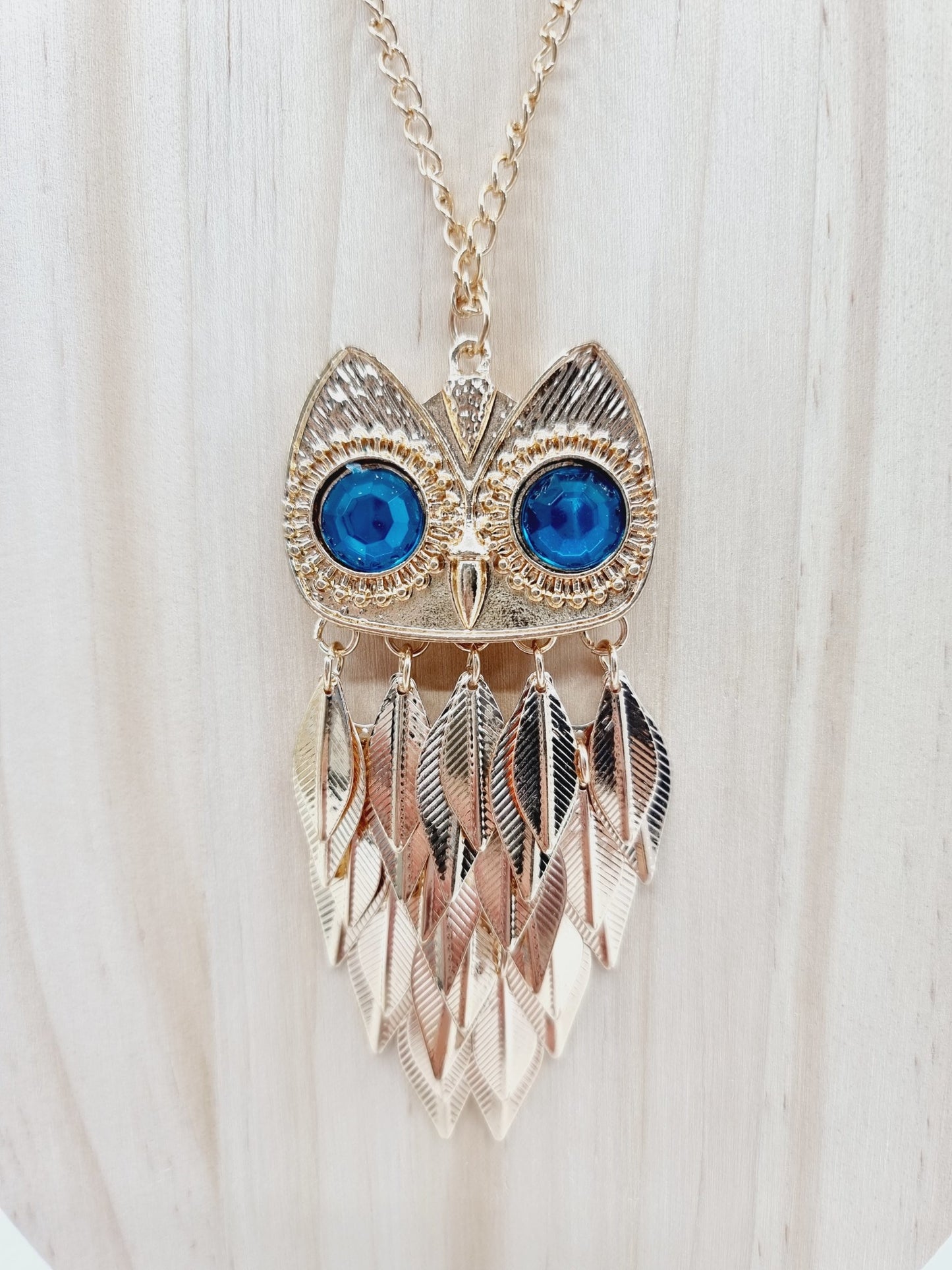Collier doré - Hibou