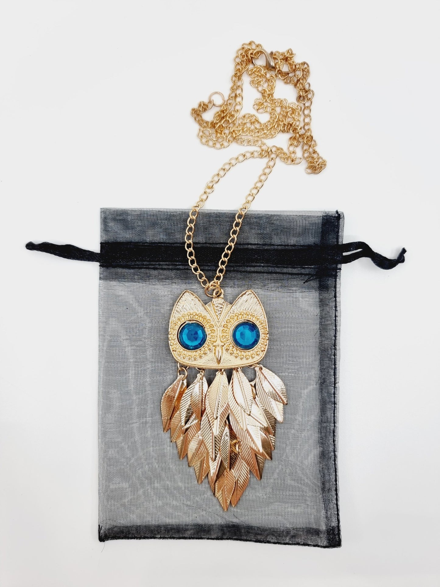 Collier doré - Hibou