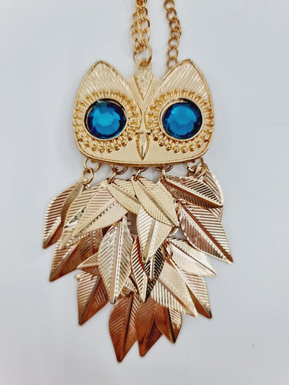 Collier doré - Hibou