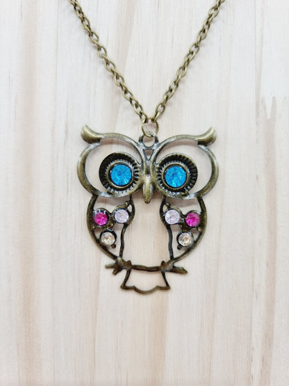 Collier - Hibou & perles