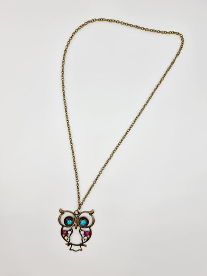 Collier - Hibou & perles