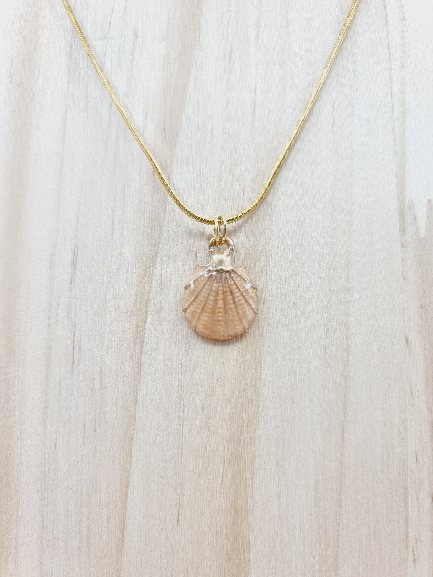 Collier & boucles d'oreilles - coquillage rose