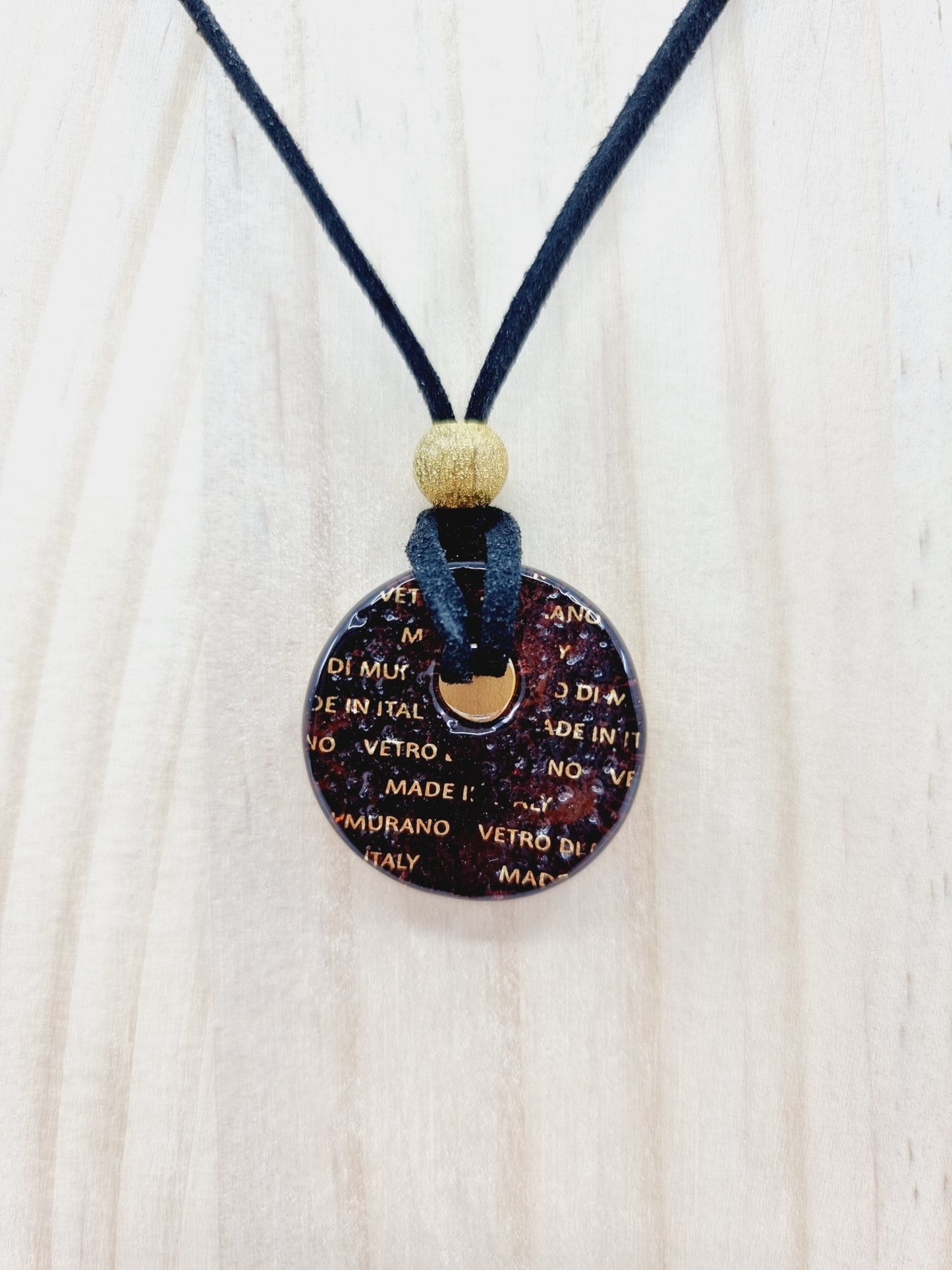 Collier - verre de Murano rond