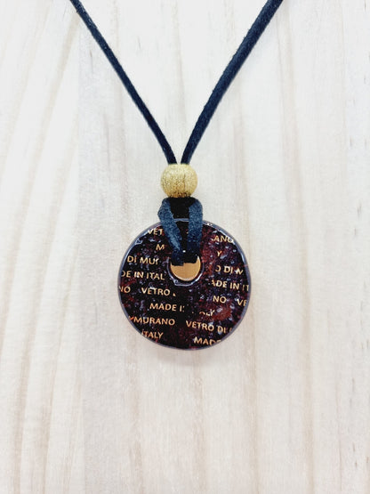 Collier - verre de Murano rond