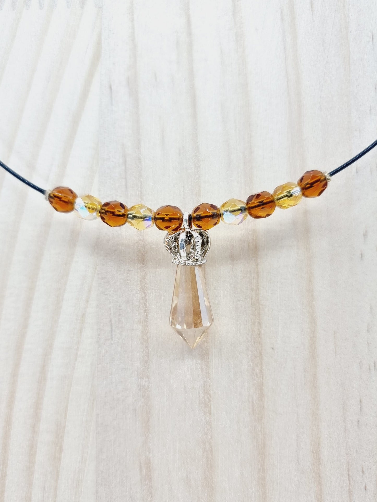 Collier cerceau - Couronne en cristal