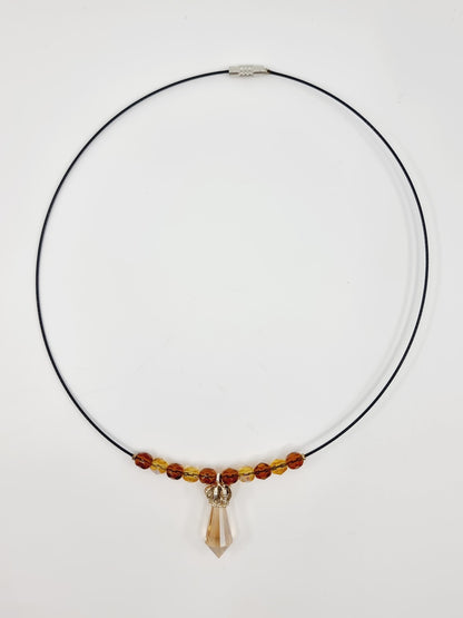 Collier cerceau - Couronne en cristal