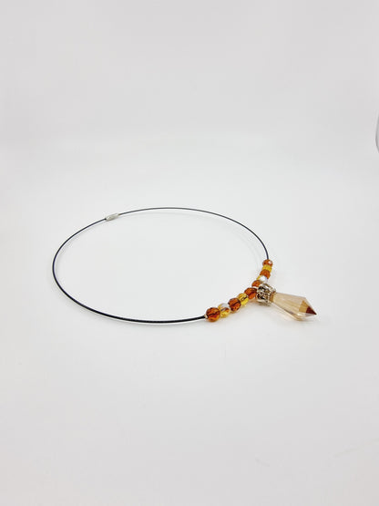Collier cerceau - Couronne en cristal