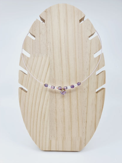 Collier cerceau - Cristal violet