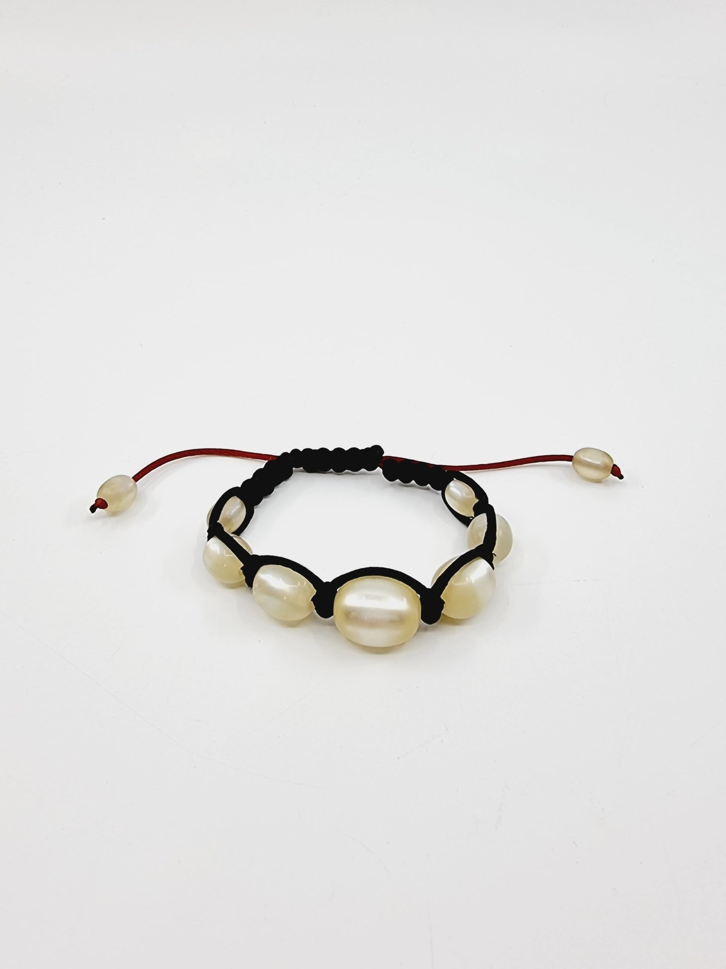 Collier cerceau, bracelet & boucles d'oreilles - perles nacrées