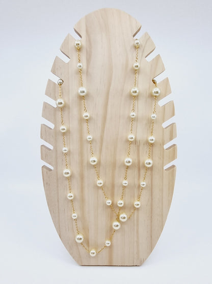 Collier long doré - Pearl