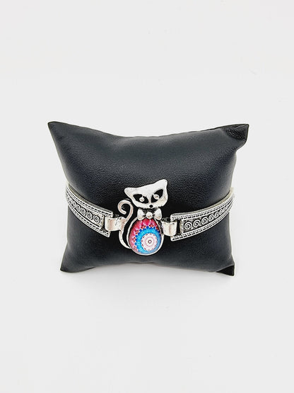 Bracelet métal - chat